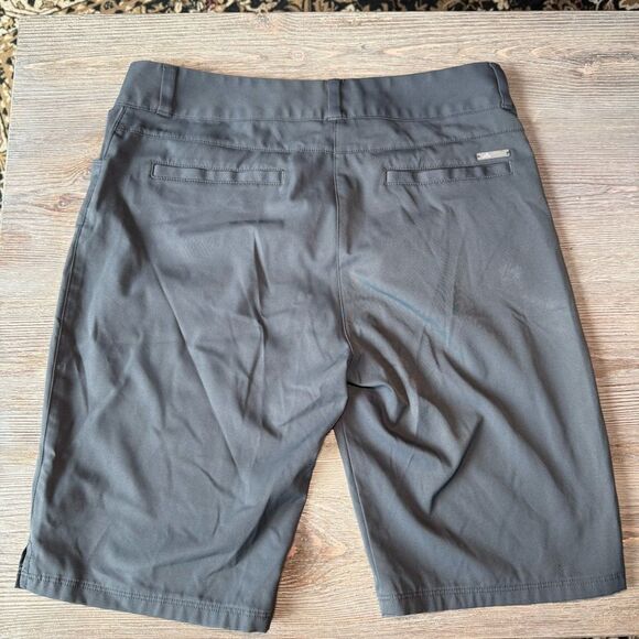 adidas Charcoal Flat Front Shorts - Picture 4 of 11